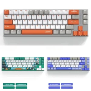 A premium K67 Tri-Mode Custom Mechanical Keyboard, elegantly displayed to highlight its customizable artistic themes and smooth linear switches.