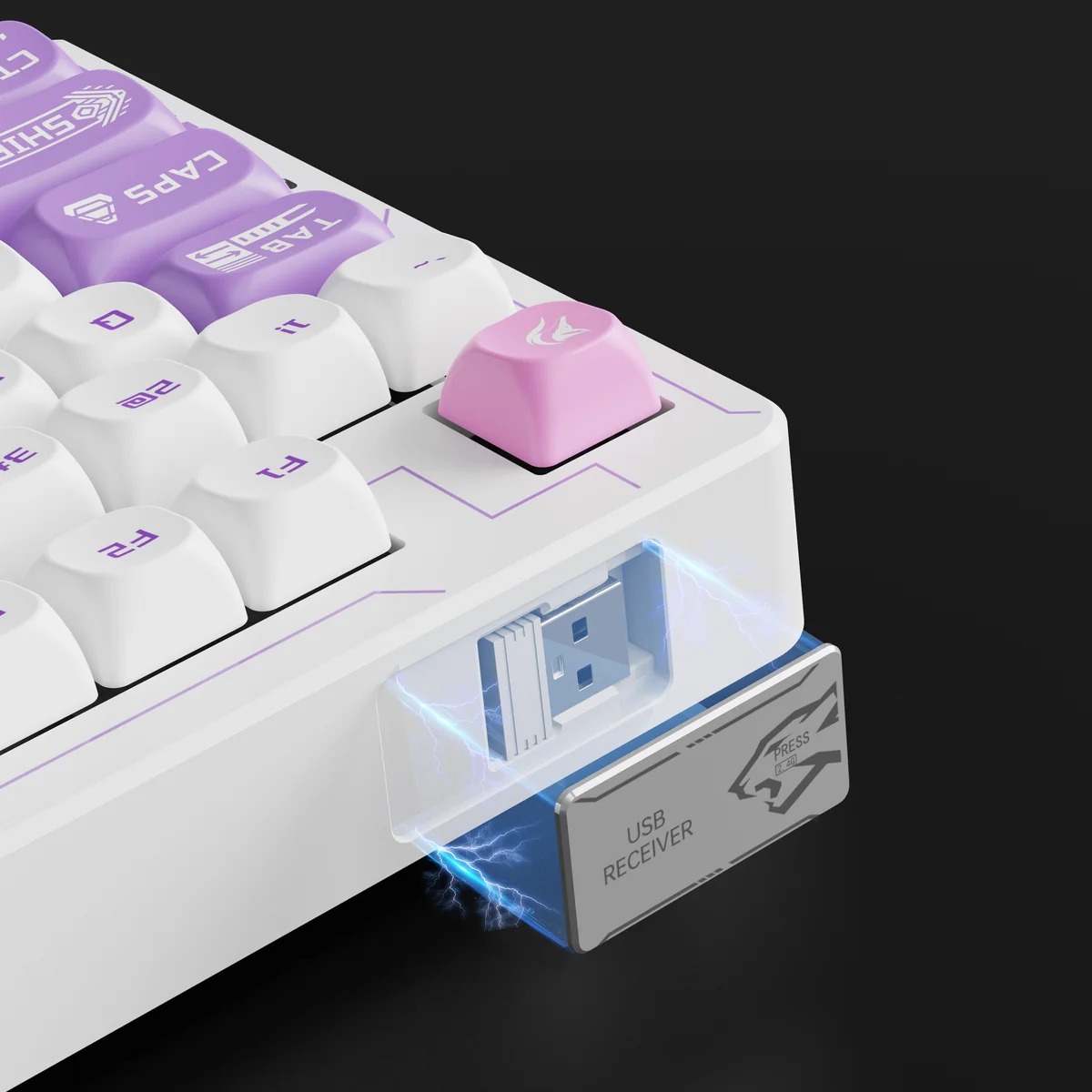 K87 Custom Tri-Mode Mechanical Keyboard: enchanting, nature-inspired artistic design on unique SSA spherical keycaps, detailed from a captivating,