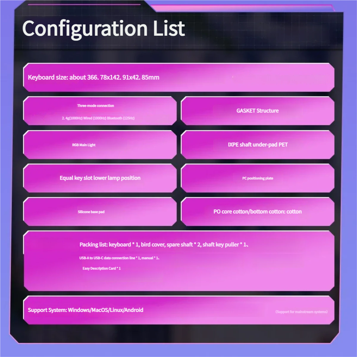 Details of K87 Seraphina custom tri-mode hot-swappable mechanical keyboard, featuring whimsical flower field switches and artistic SSA keycaps.