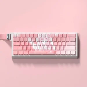 Exclusive Kaori Miyazono Keycaps Set: vibrant PBT side-printed translucent keycap set featuring elegant anime art.