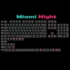 Vibrant 80s Miami Vice themed custom keyboard caps, SA profile ABS plastic for mechanical keyboards
