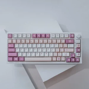 Unleash the hunt with this premium Monster Hunter PBT keycap set, showcasing vibrant dye-sublimated iconic creatures and weapons.