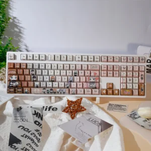 BanG Dream! It’s MyGO!!!!! anime PBT keycaps set showcasing vibrant character art. Premium quality for ultimate fans.