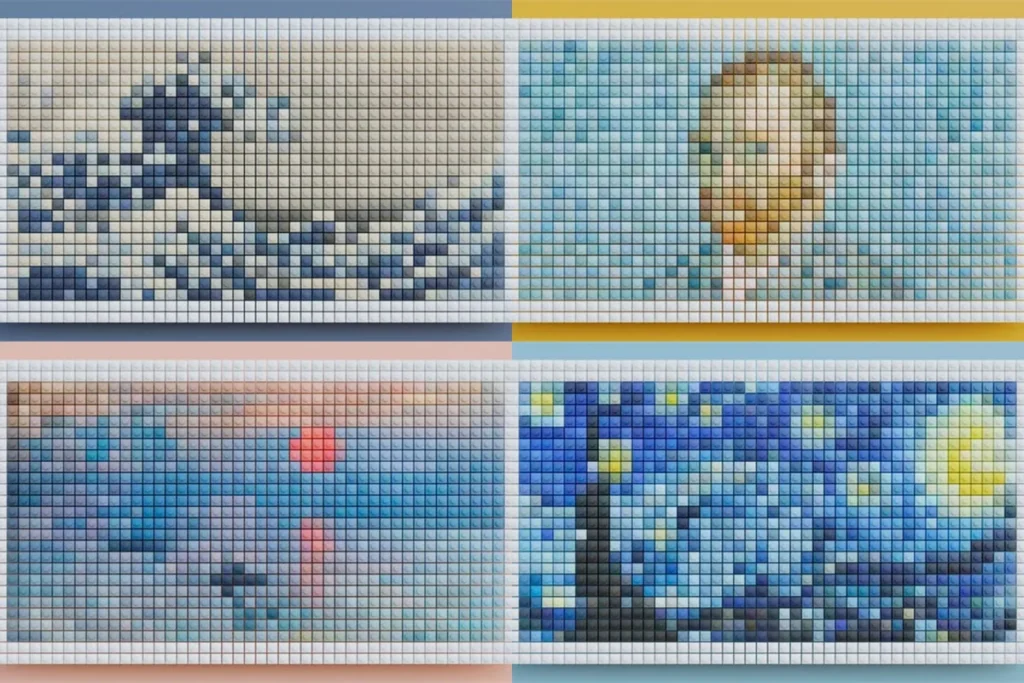 Vibrant retro gaming desk pad featuring a unique pixelated scene, perfect for enhancing any modern workspace with durable, spill-resistant surface.