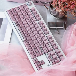 Charming Programmer Keycap Set featuring a whimsical character design and a sophisticated pearlescent shimmer, perfect for tech enthusiasts.