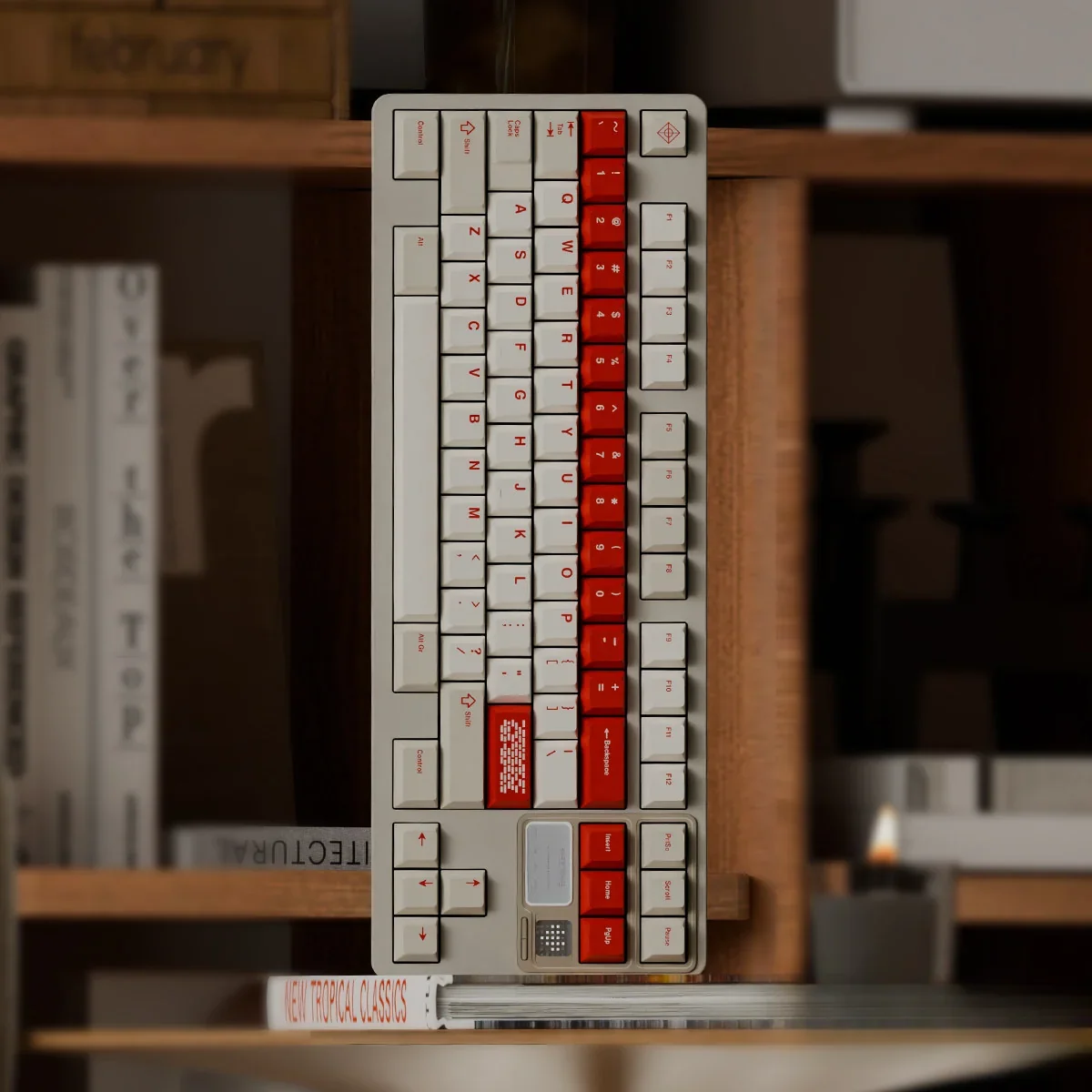 Artistic shot of Resurgent Flood nature-inspired keycaps, highlighting dynamic flow.