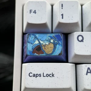 Custom Roxy Migurdia anime keyboard cap, a detailed Mushoku Tensei metal collectible.