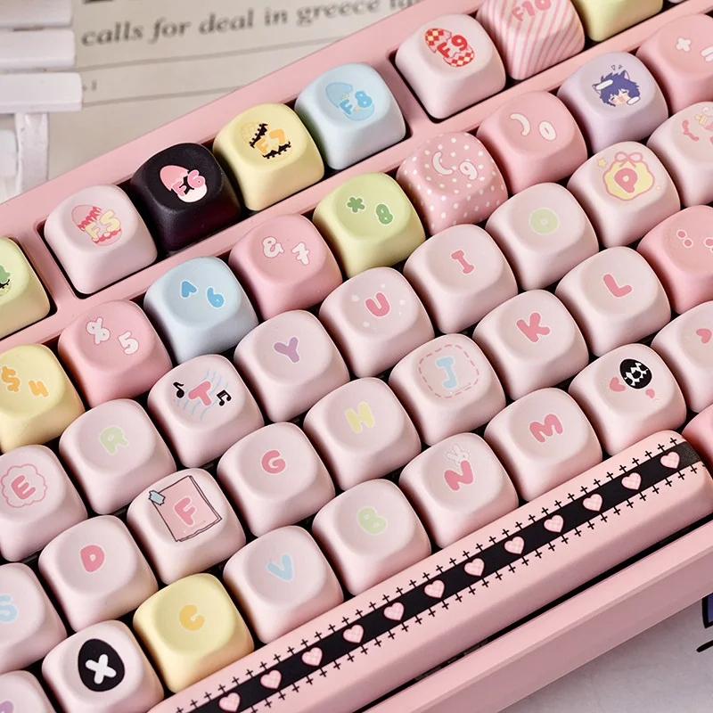 Explore the exclusive Shugo Chara Magical MOA PBT keycaps set, featuring delightful anime characters and motifs from various perspectives.
