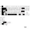 Artistic Original Character Aoki Side-Lit PBT Keycaps Set. Serene character designs, clean side-legends, and vibrant backlight compatibility from multiple angles.