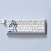 Wuthering Waves Shorekeeper PBT keycap set from multiple angles, showcasing its dark sci-fi fantasy aesthetic and crisp side-printed, shine-through legend.