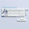 Wuthering Waves Shorekeeper 74-key PBT keycap set, featuring side-printed, shine-through legends in a dark, sci-fi guardian style for 60/68 keyboards.
