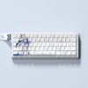 Main image of Wuthering Waves Shorekeeper PBT keycap set, highlighting side-printed, shine-through legends in a dark sci-fi fantasy style.