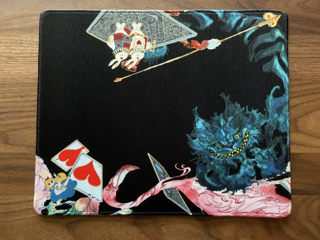 Full view of Alice in Wonderland Mouse Pad with whimsical fantasy artwork