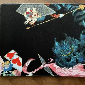 Full view of Alice in Wonderland Mouse Pad with whimsical fantasy artwork