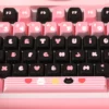 Side view of Black Cat MDA keycaps, illustrating the uniform medium-height sculpted profile