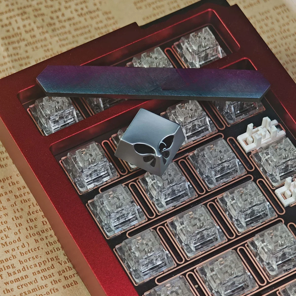 Artisan Butterfly Keycap displayed in its premium packaging