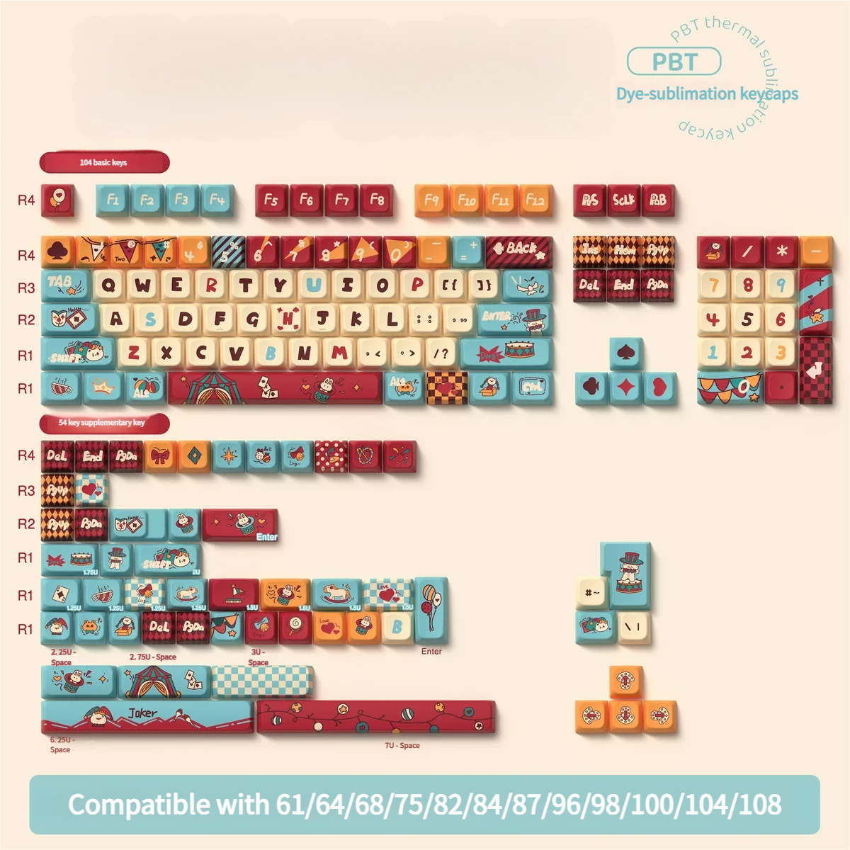 Detailed view 9 of Cat Circus Series Keycap Whimsical Cat Circus PBT artisan keycap