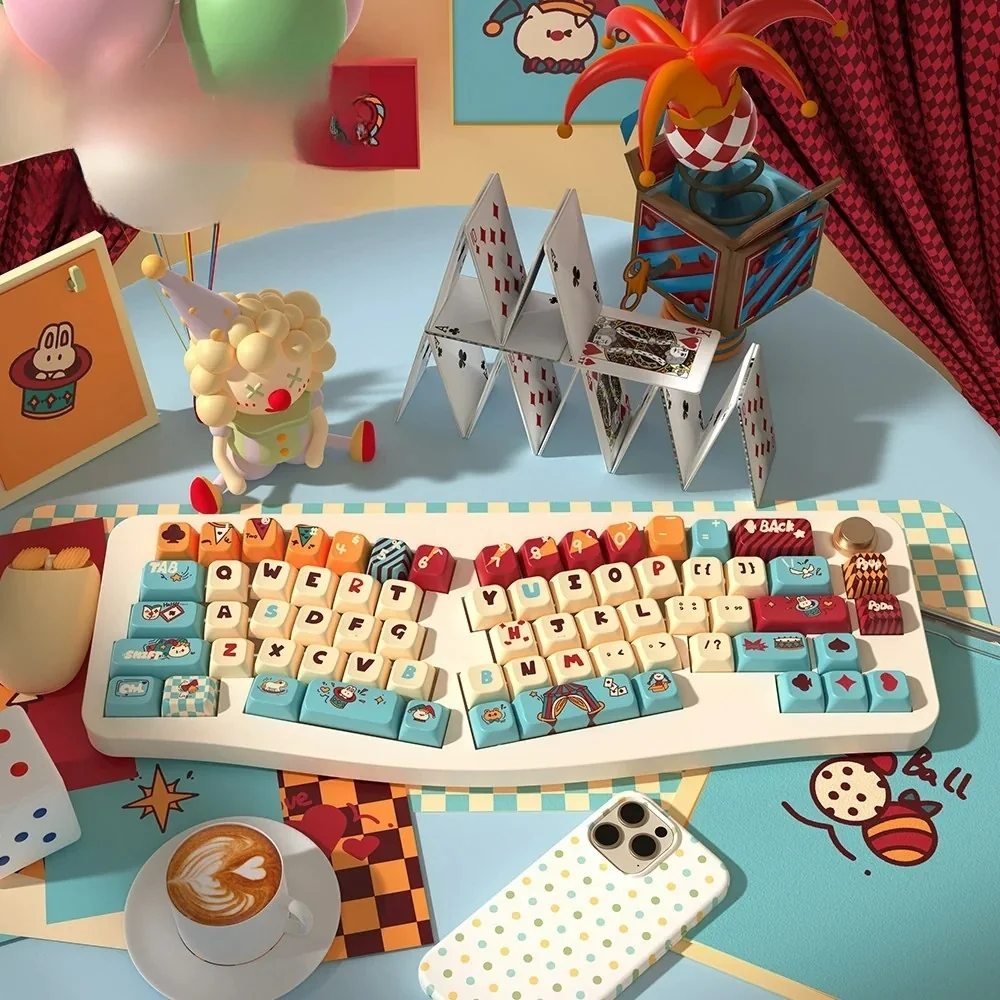 Cat Circus Series Keycap Whimsical Cat Circus PBT hero image featuring Cat Circus Keycap Set