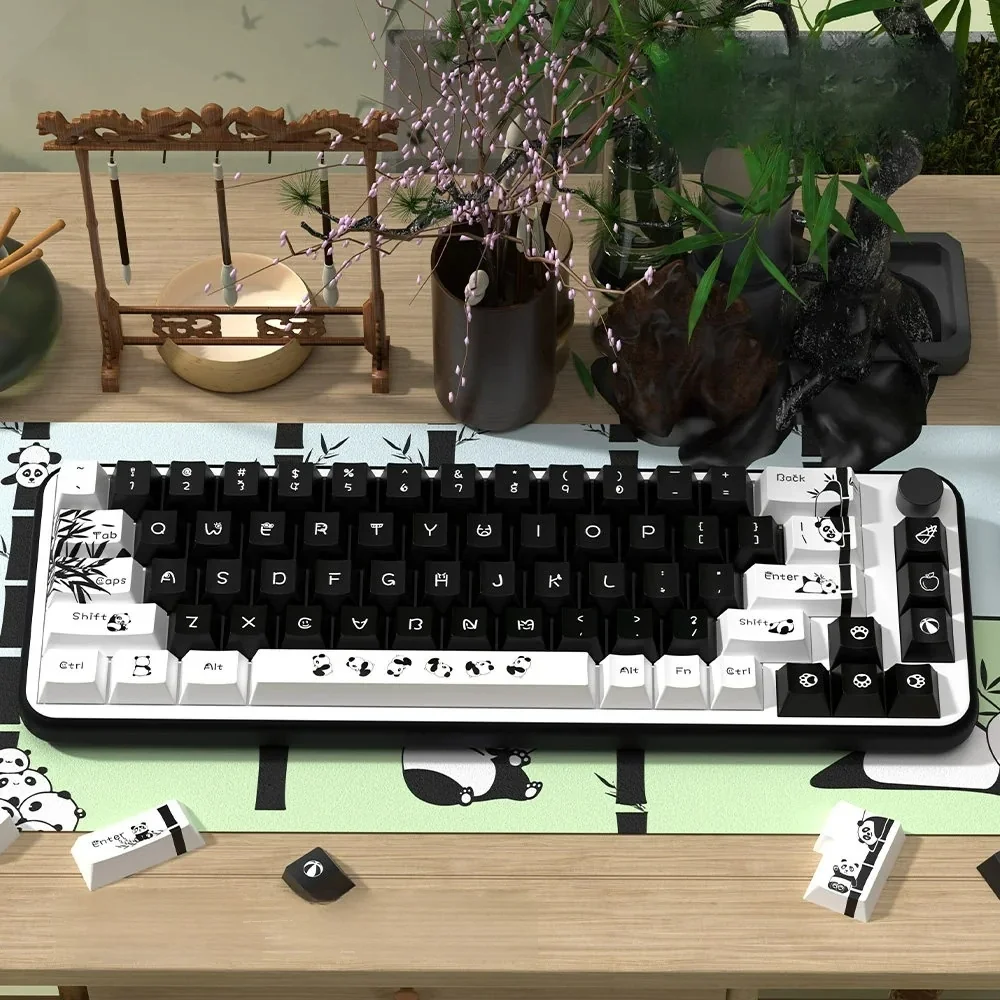 Charming Panda Cherry Keycap Charming Red Panda hero image featuring Charming Panda Keycap Set