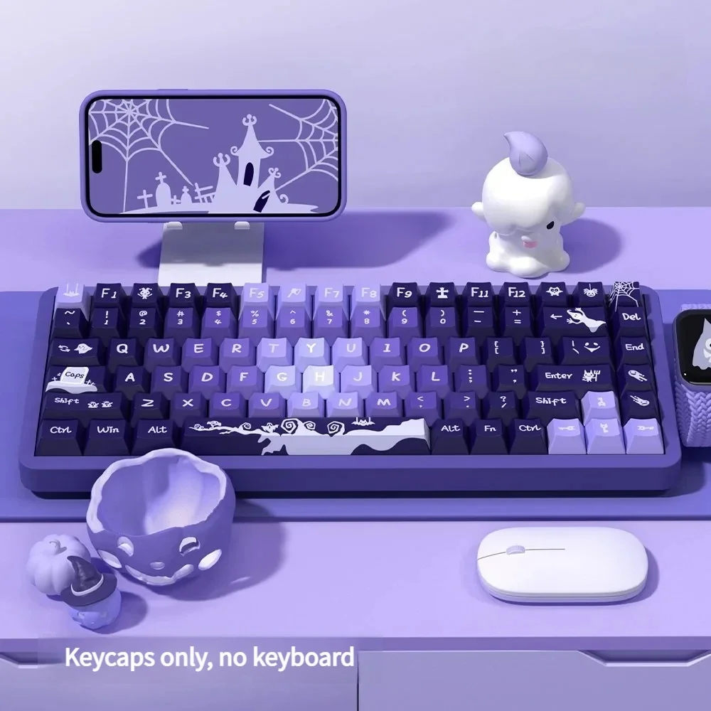 Crying Monster Keycap Set Purple Gradient Full View product image