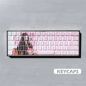 Demon Slayer Nezuko Kamado Iconic Nezuko PBT hero image featuring Nezuko Kamado Keycap Set