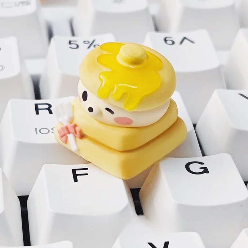Close-up of sweet Dessert Bear keycap details