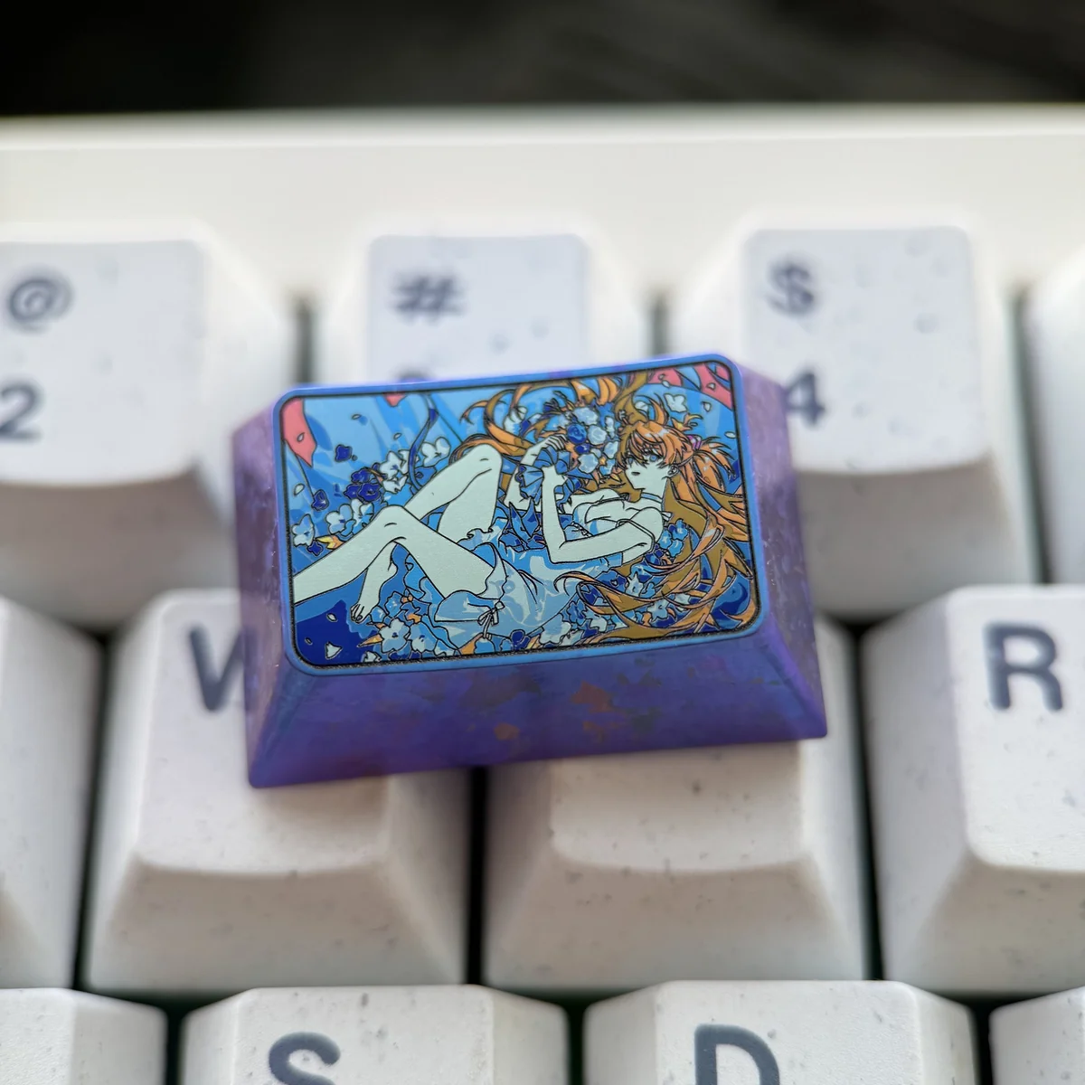 Evangelion Asuka 1.5U Tab keycap for custom keyboards