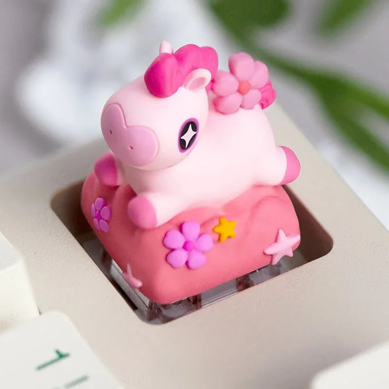 Top-down view of a festive Auspicious Fortune keycap, highlighting cultural motifs and craftsmanship