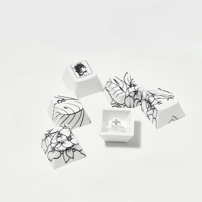 Side profile of JK Girl Cherry Keycap Unique JK Girl design showing keycap shape and fit