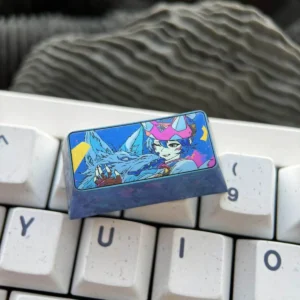 Kiriko Titanium Backspace Keycap for Overwatch gaming setup