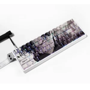 Levi Ackerman PBT Keycap Set on mechanical keyboard with backlighting