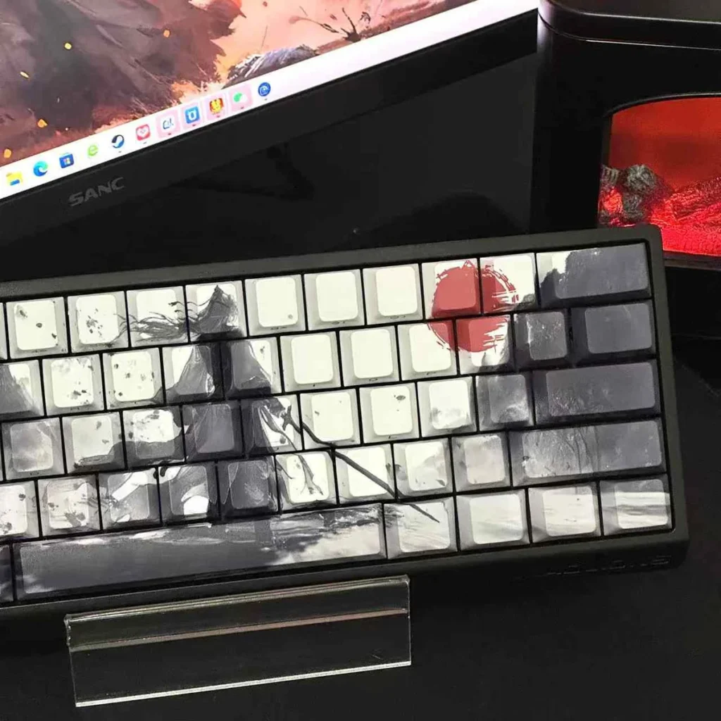 Mythical Sword Immortal Cherry Mythical Sword installed on a mechanical keyboard setup