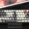 Side profile of Mythical Sword Immortal Cherry Mythical Sword showing keycap shape and fit
