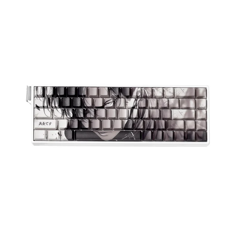 Durable PBT keycaps featuring Attack on Titan characters