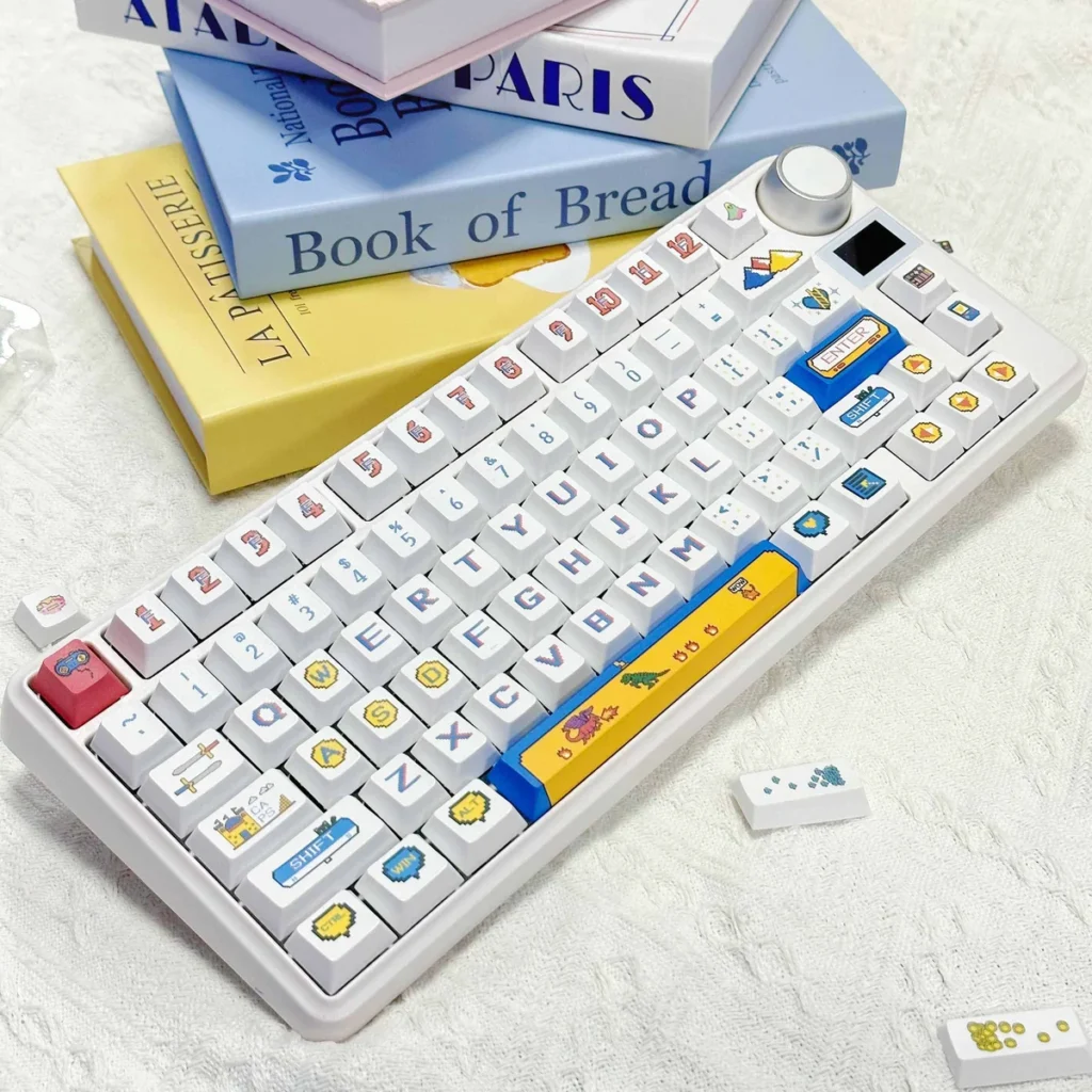 Pixel Gaming Cherry Keycap Durable PBT hero image featuring Pixel Gaming Keycap Set