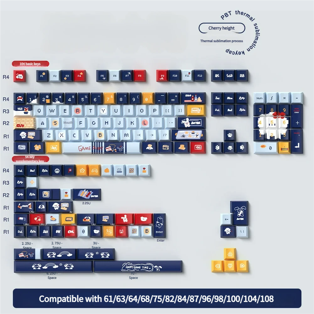 Detailed view 9 of Puppy Gaming Series Keycap Durable PBT playful artisan keycap