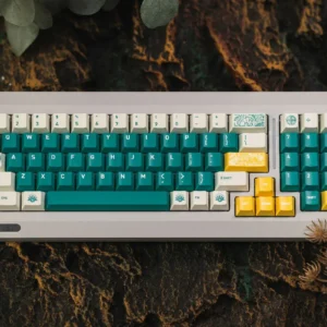 Vibrant Rainforest PBT Keycap Set on mechanical keyboard