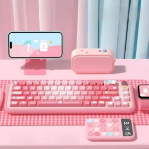 Summer Rabbit Series Keycap Adorable PBT hero image featuring Summer Rabbit Keycap Set