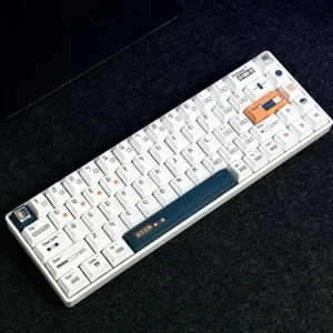 Time Machine Cherry Keycap Retrofuturistic PBT hero image featuring Time Machine keycap set