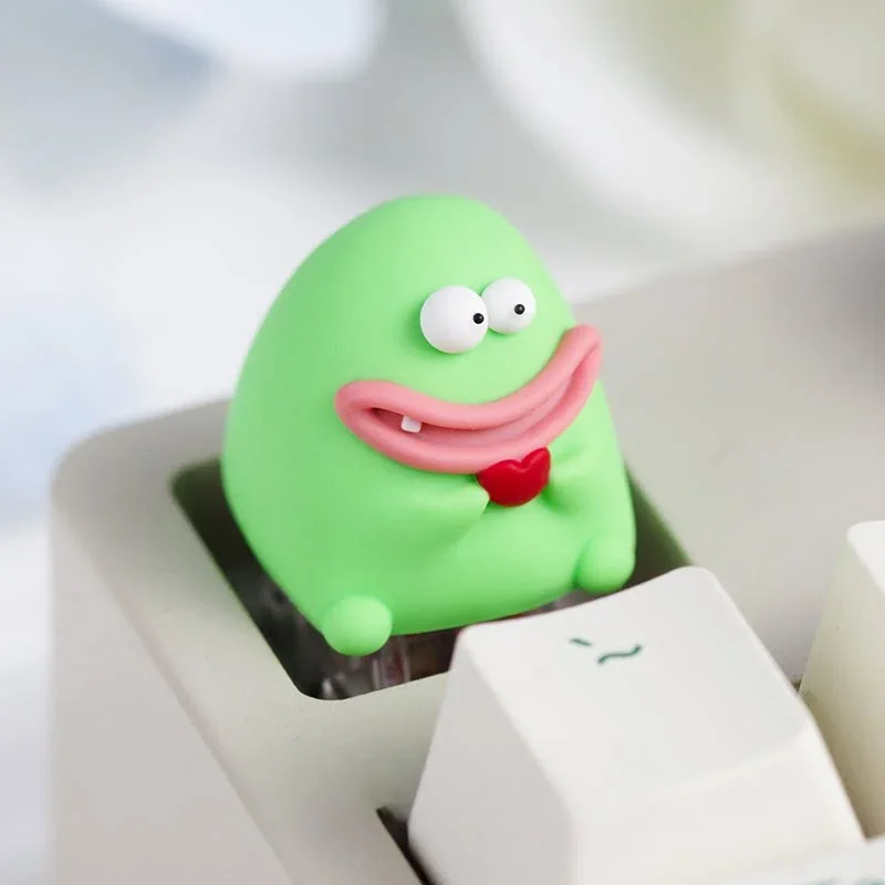 Detailed view of Ugly Cute artisan keycap texture