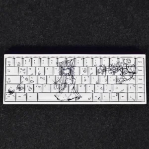 Whimsical Cat Ear Girl Exclusive original cat-ear hero image featuring Whimsical Cat Ear Girl Keycap Set