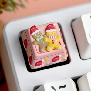 Keyboard setup featuring a unique festive artisan keycap
