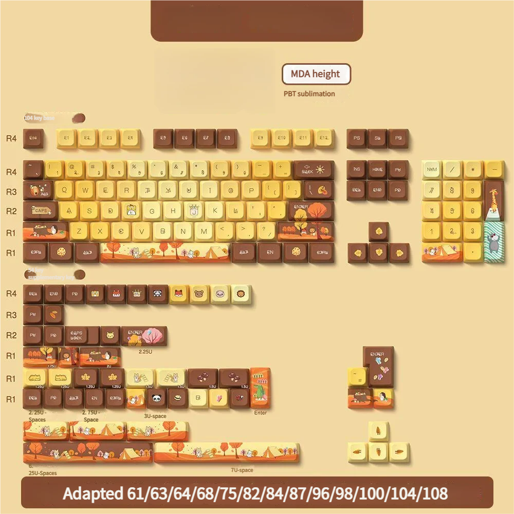 Detailed view 7 of Autumn Glow MDA Keycap MDA Profile PBT Dye-Sub