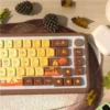 Autumn Glow MDA Keycap MDA Profile PBT Dye-Sub installed on a mechanical keyboard setup