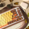 Detailed texture view of Autumn Glow MDA Keycap MDA Profile PBT Dye-Sub design and material