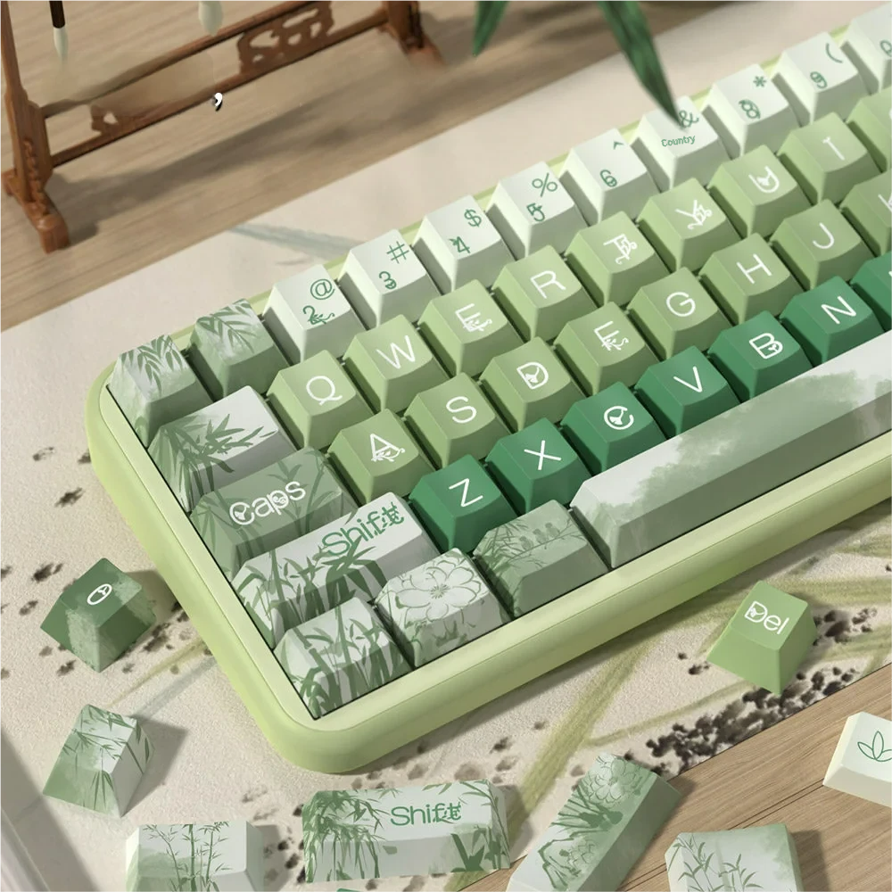 Close-up of Bamboo Ink Wash Cherry Exquisite Ink Wash Bamboo highlighting details and finish