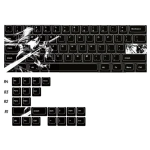 Black Blade keycaps enhancing a dark-themed gaming setup