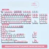 Overhead shot of the Bubble Kitten keycap set, illustrating its comprehensive compatibility for different keyboard layouts.