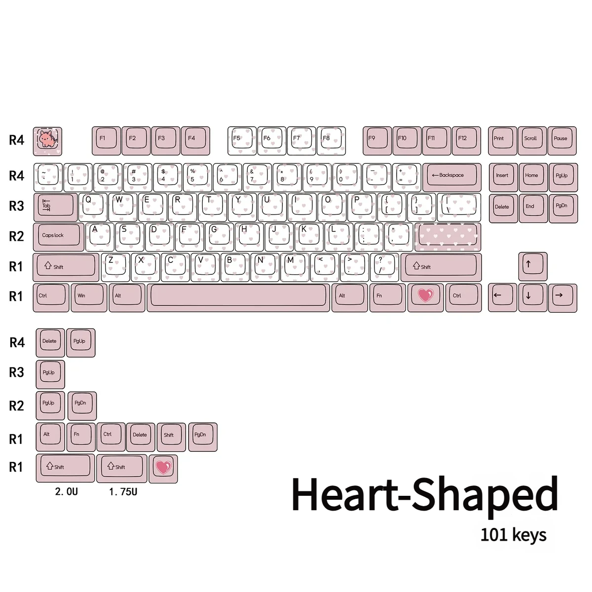 Detailed view 7 of Butterfly & Heart-Shaped Cherry Charming artisan keycap