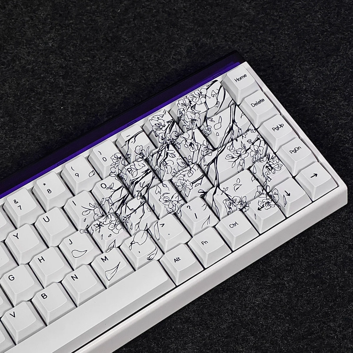 Full 128-Key Cat-ear Girl PBT Keycap Set Layout